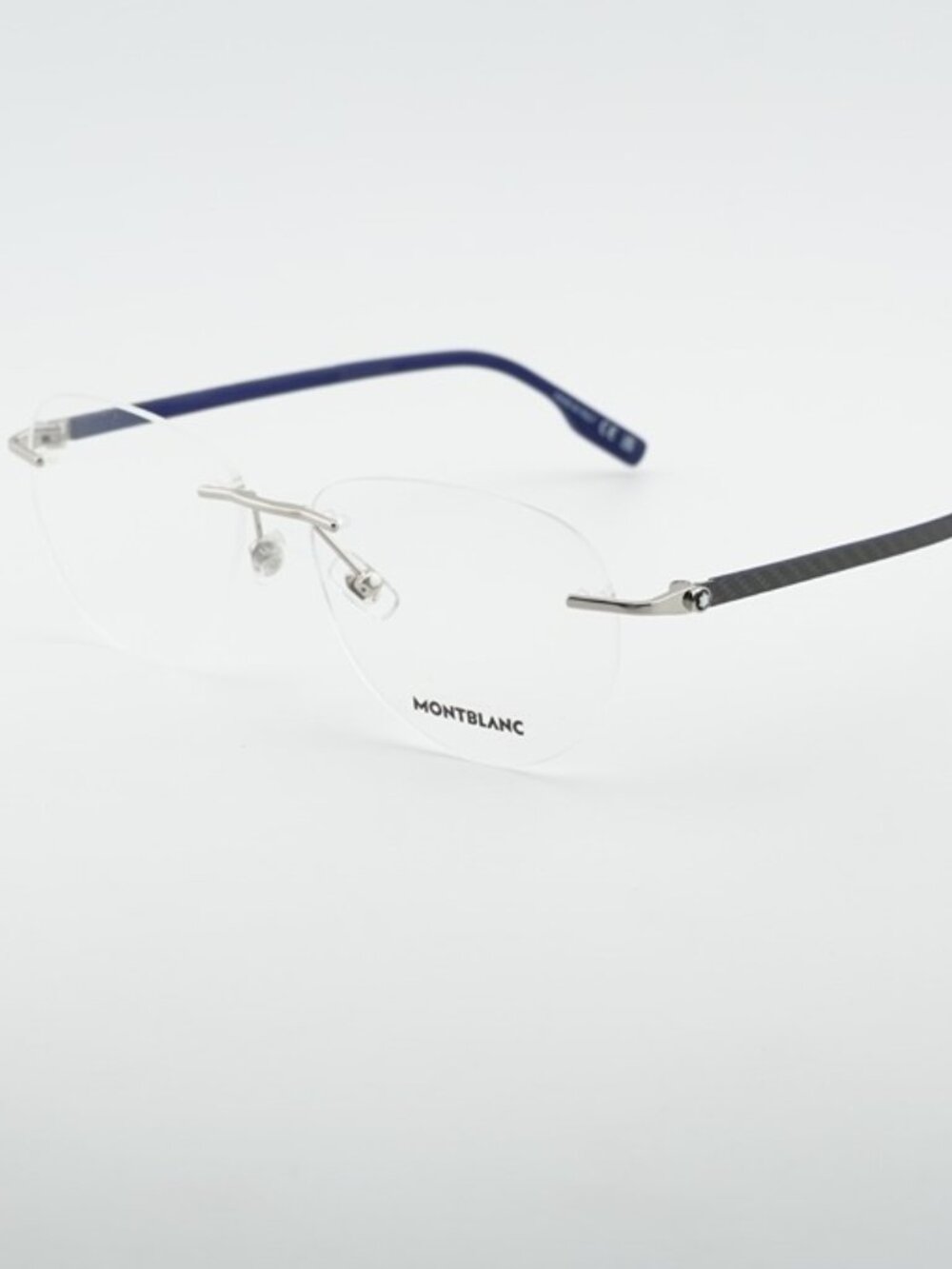 Montblanc MB0186O 002 Eyeglasses Silver 56mm Round Frame
